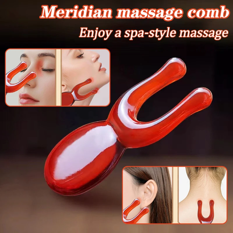 

Portable Facial Acrylic Wide Tooth Combs Small Frog Nose Beauty Device Face Eye Neck Gua Sha Massager Body Massage Tools