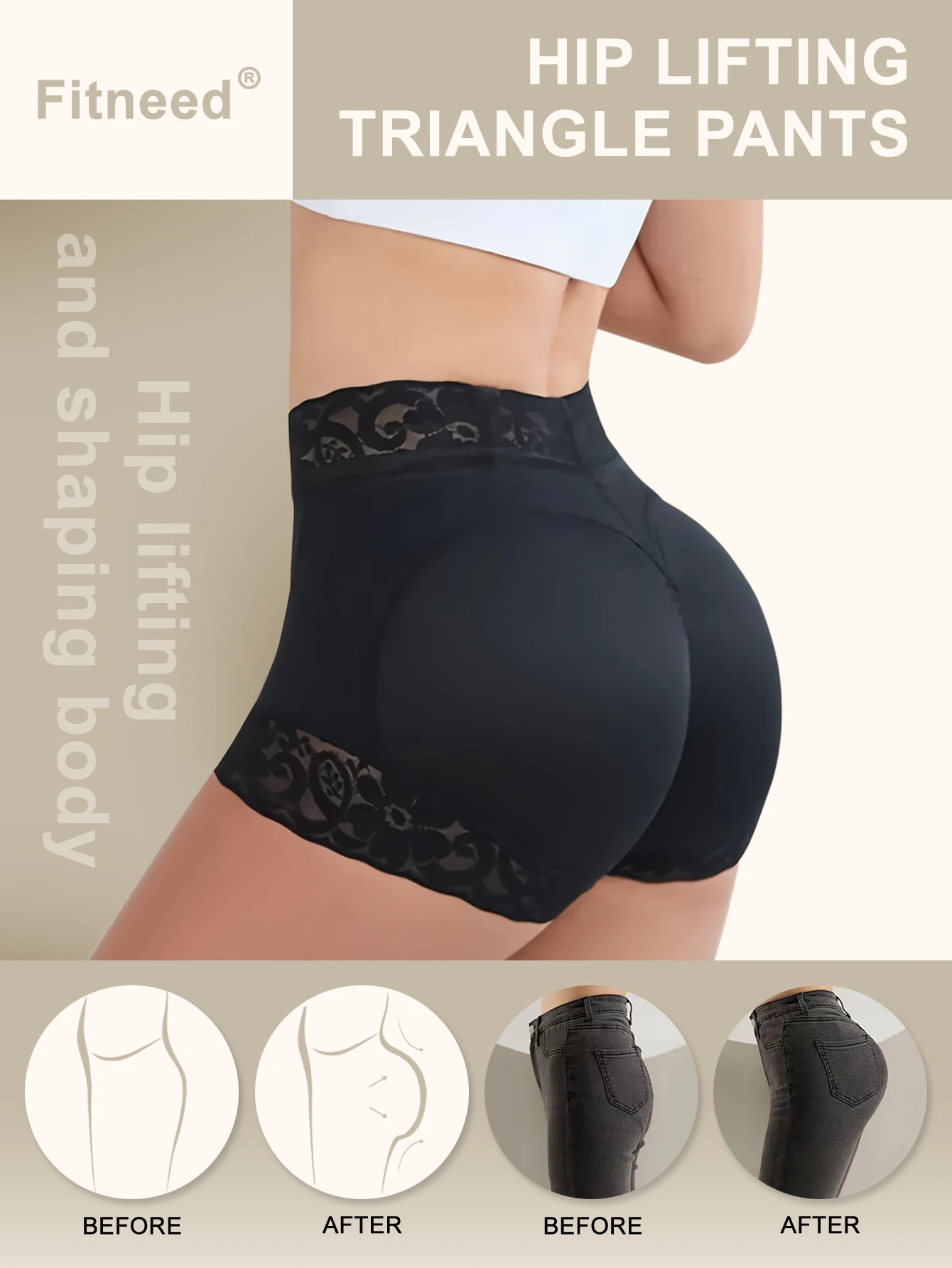 Butt Lifter Shaper Lace Triangle Pants Tummy Control Body Hip Lifting Shaping Underwear For Women Women\'s Underwear And Panties