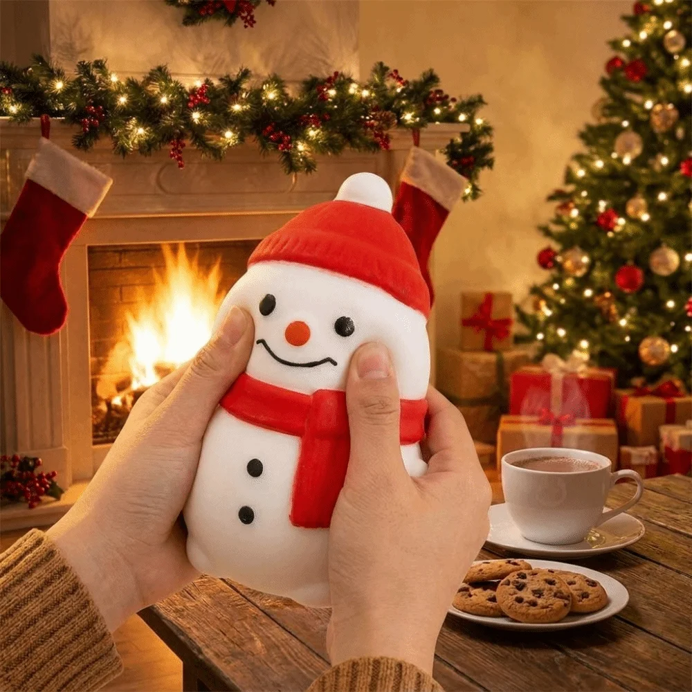 Funny TPR Christmas Squeeze 15 CM Slow Rebound Snowman Elk Pinch Le Stress Relieving Comfortable Fidget Xmas Party Decor