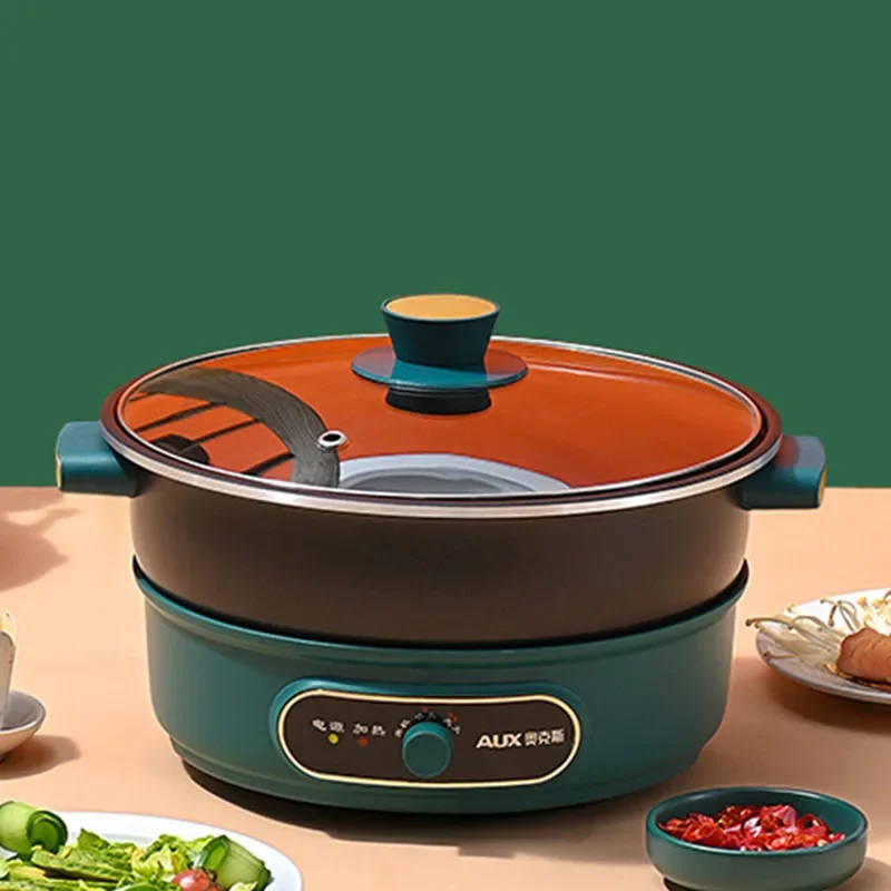 Ramen Electric Hot Pot Bbq Wok Pressure Non-stick Chinese Hot Pot Functional Instant Noodle Machine Fondue Chinoise Cookware