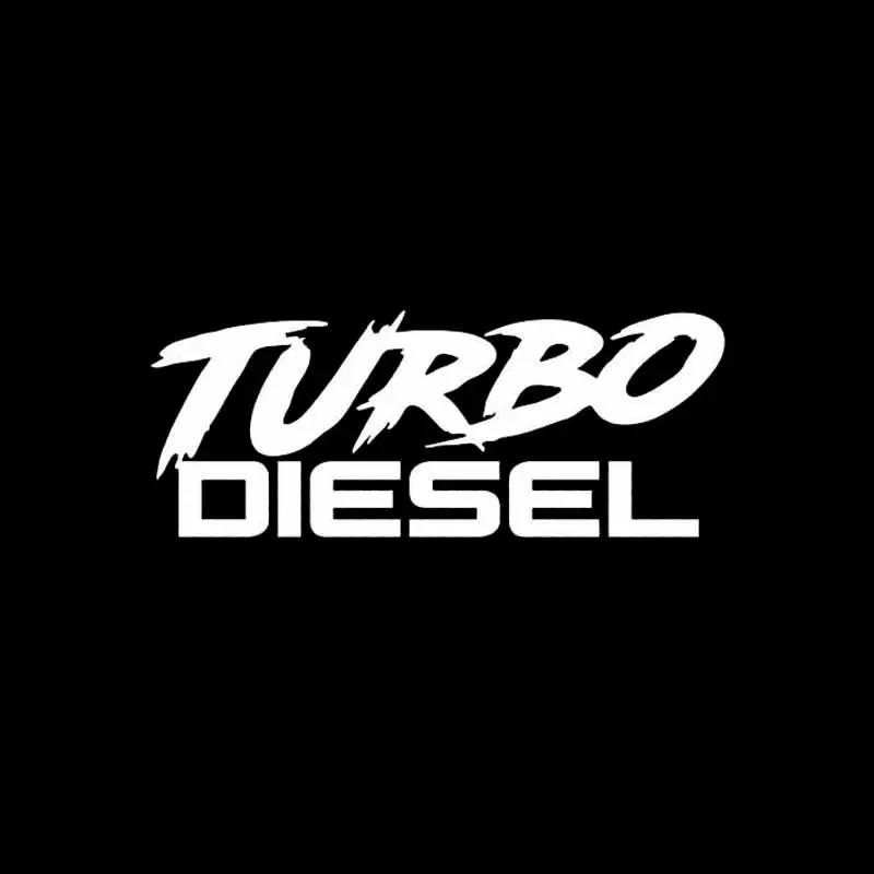 

Car Sticker TURBO DIESEL Decal Funny Boosted Vinyl Black Silver Waterproof sunscreen 12.9cm*5cm