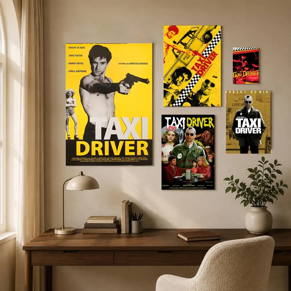 Taxi Driver Poster Classic Vintage Whitepaper Prints Artwork Kawaii For Home Room Wall Office Dorm Decor Ideal Gift