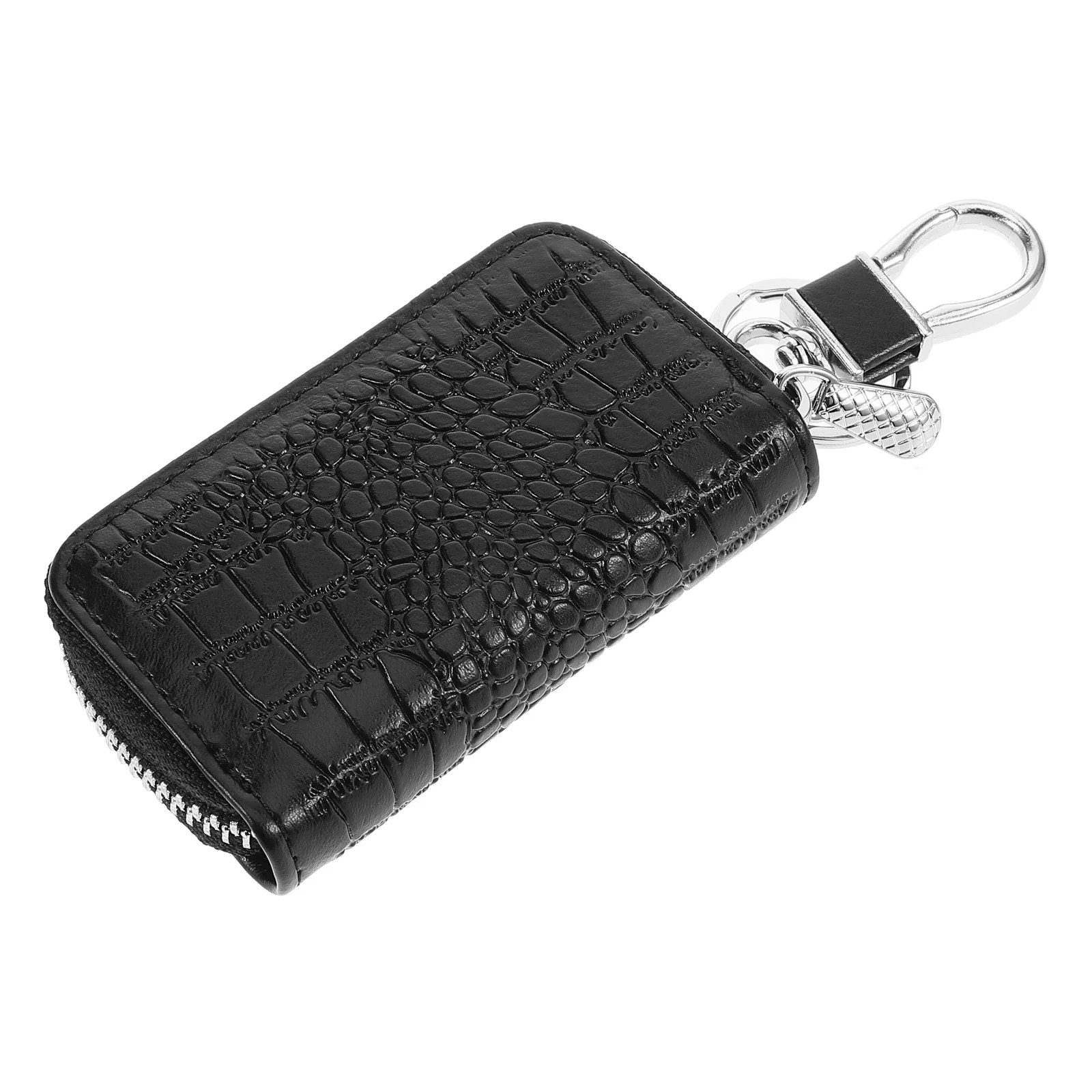 

Premium Crocodile Print Key Bag for Car Keys with Zipper Heavy Duty Key Holder Pouch Scratch Resistant Universal Compatibility
