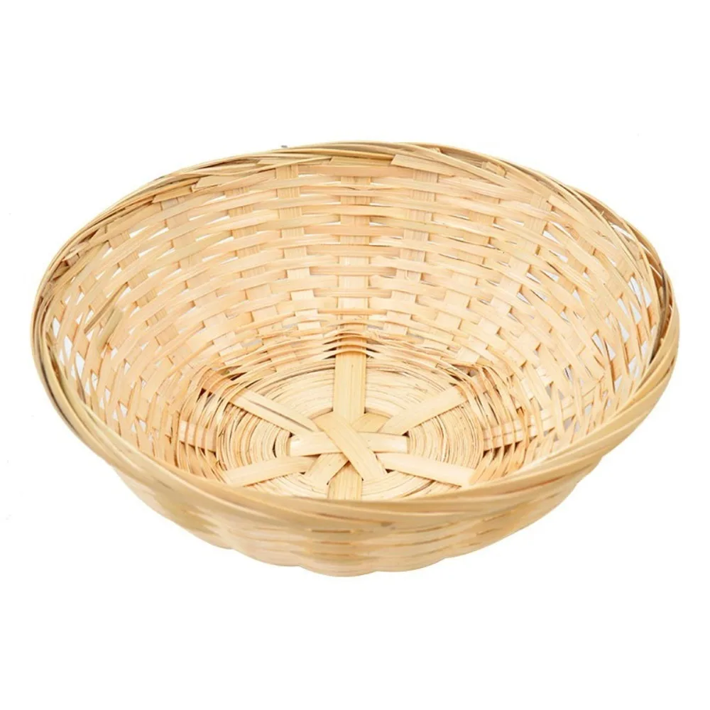 Vegetable Food Storage Basket Bread Fruit Round Dustpan Decorative Woven Basket Desktop Decoration Egg Basket