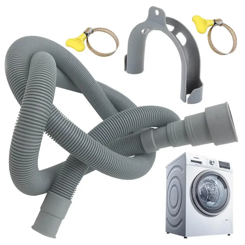 Washing Machine Drain Pipe Fully Automatic Drum Washing Machine Drain Pipe Waste Hose Extension Pipe With U-shaped Hook