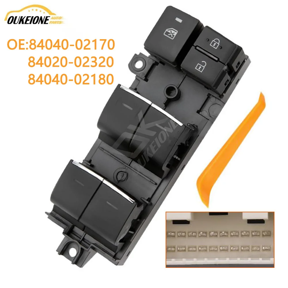 

For Toyota RAV4 XA50 2019-2021 CHR 2018-2021 84040-02170 84020-02320 Front Driver Side Master Window Control Switch Button