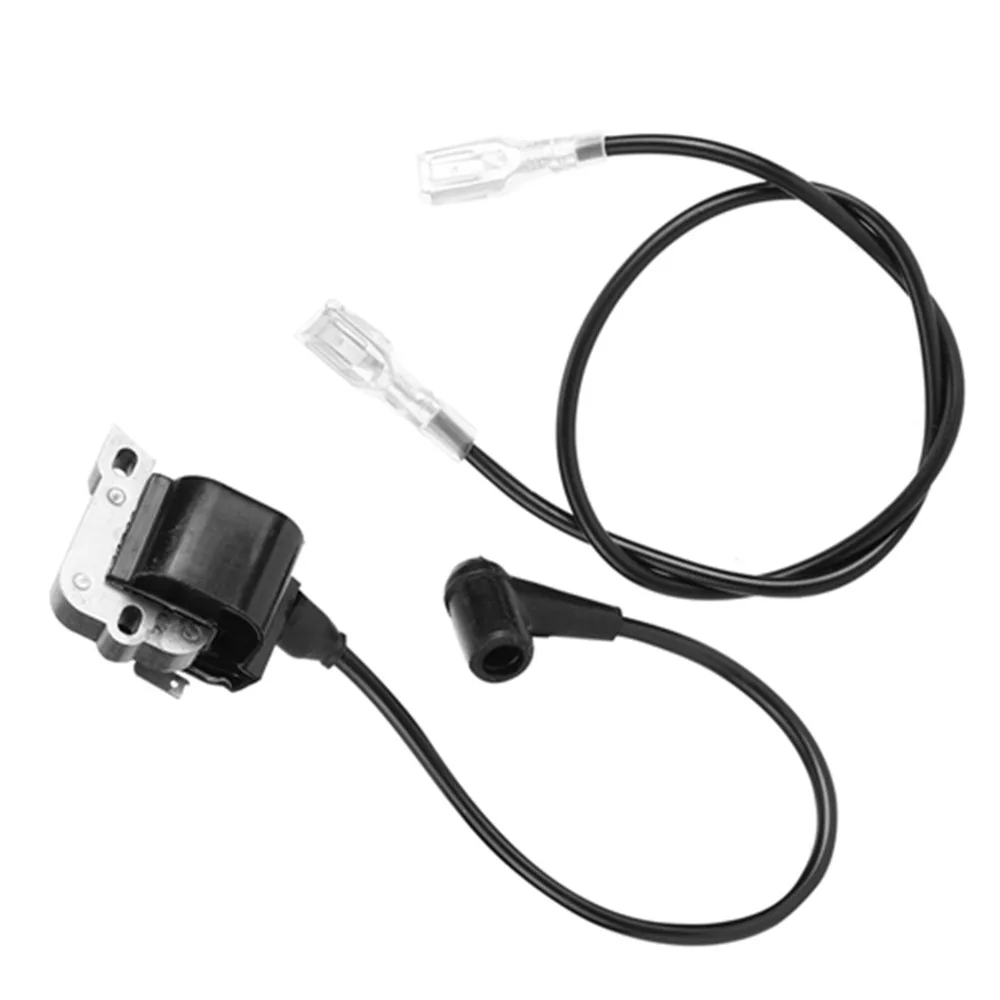 Durable Black Chainsaw Ignition Coil With Wire Compact Engine Ignition Coil High Voltage Output Metal Outdoor Power Equipment