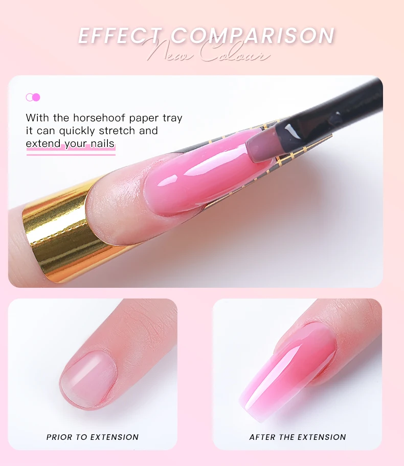 AS Schmerzfreies Natürliches Aufbaugel für Nägel TPO-Frei Selbstnivellierendes Gel für Nagelverlängerung Rosa Lack UV-LED-Gel – Detail 5