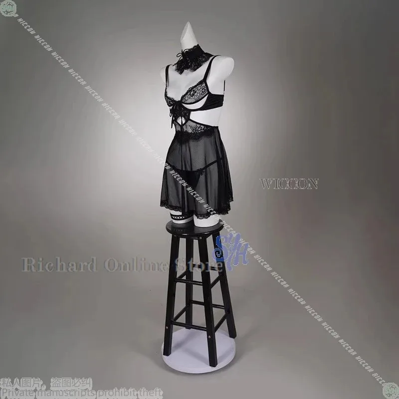 CyAnime Virtual AI Girlfriend Cosplay Ani Grok Ai ملابس داخلية مثيرة شبكية شفافة ورغبة نقية انظر فستان النوم لوليتا الهالوين كوس