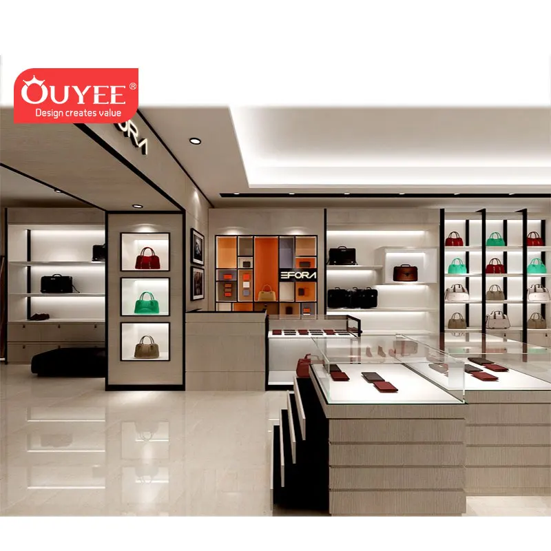 Customized-High End Luxury Branded  Showroom Design Shoes And Bags Shop Shoe Store Fixture