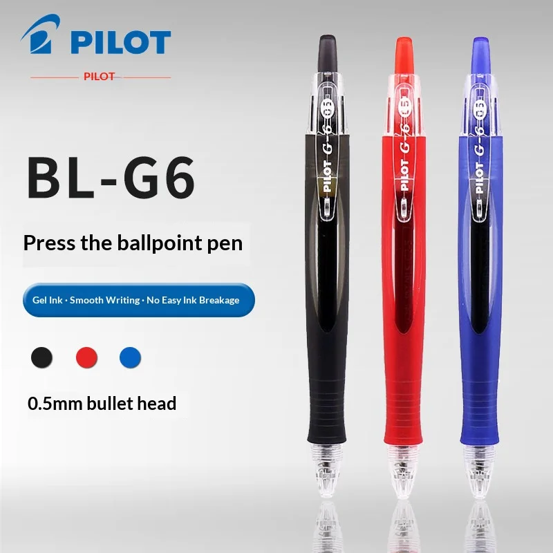 

PILOT BL-G6-5 Retractable Gel Pen 0.5mm Bullet Tip,Non-slip Resin Grip,Large Capacity Pen Refill Smooth Writing for Exams,Office