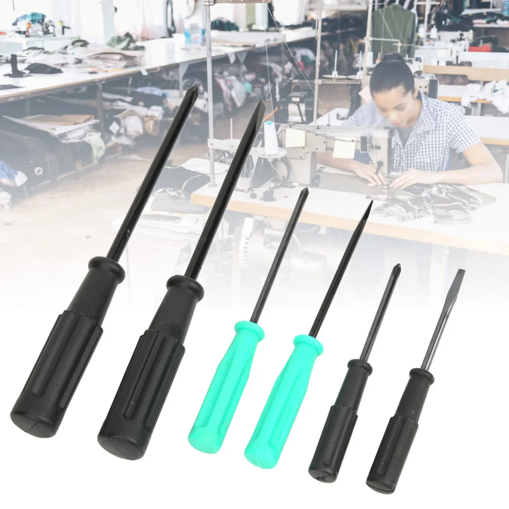 6PCS/Set Slotted Heat Treated Screwdriver Kit for Sewing Machine Repairing Tool