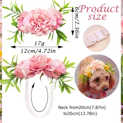 Lazos ajustables flor para perros y gatos pequenos