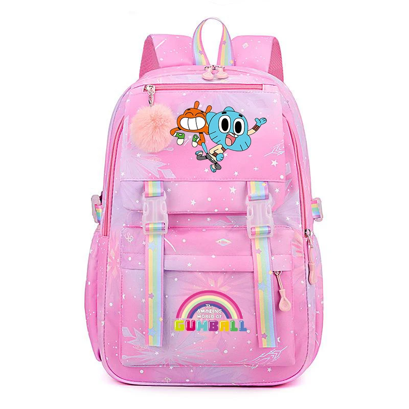 Cartoon The Amazing World of Gumball Backpack for Girls Student High Quality School Bag for Girls Trend Fashion Women Knapsack