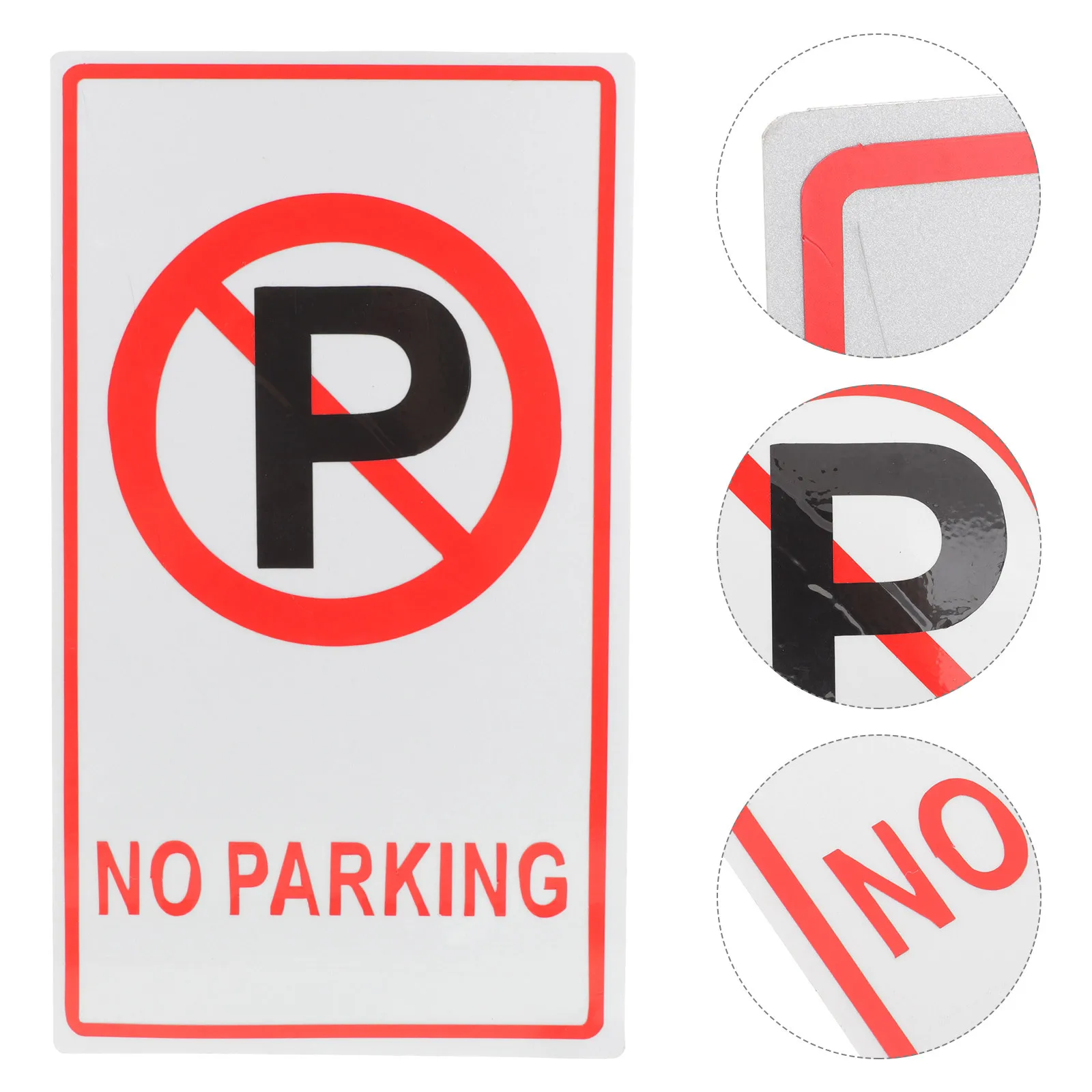 لا توجد علامة معدنية لوقوف السيارات، ورقة ألومنيوم، علامة تحذير متينة للمداخل وقوف السيارات، المرآب، لافتة مرور السلامة #4