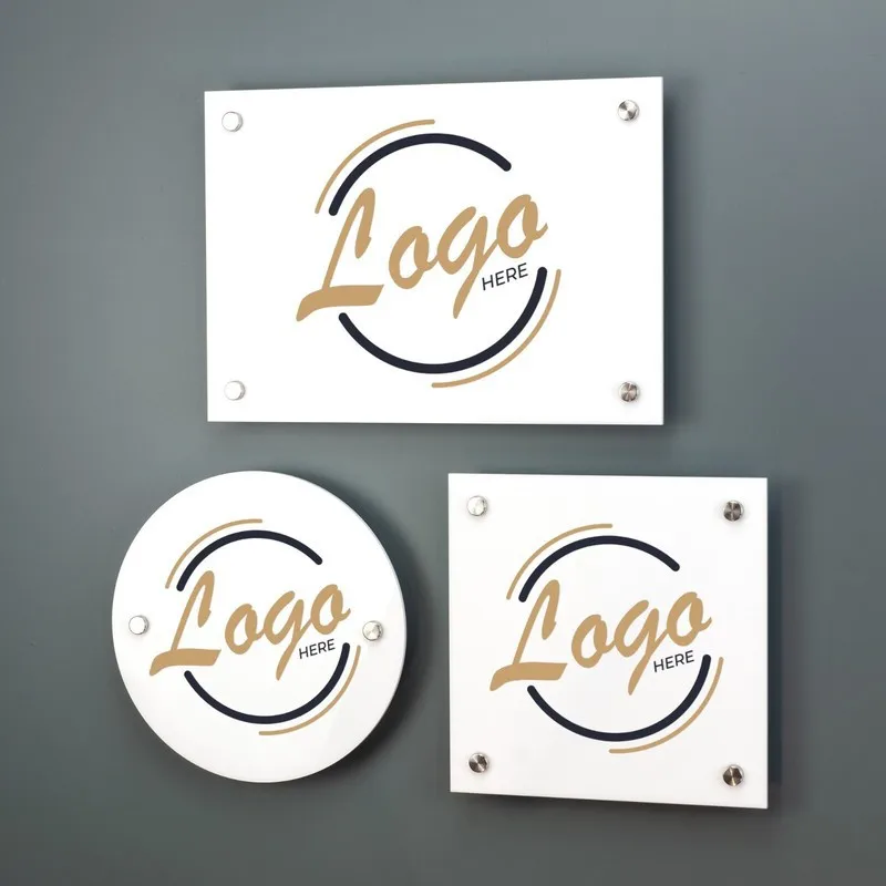 Custom Plaques Acrylic Business Plaque House Number Sign Printed Logo Addre