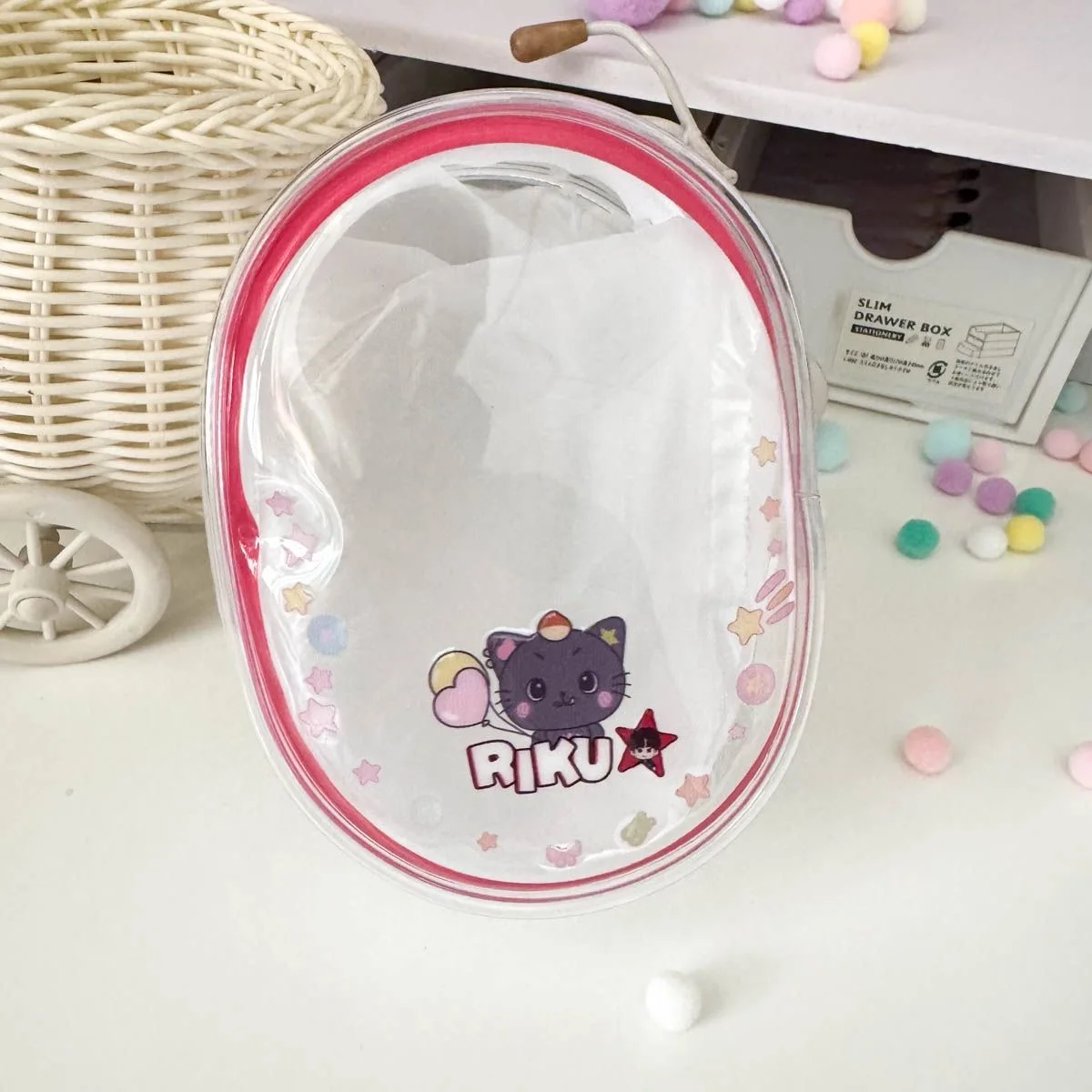동물 크리에이티브 소형 가방 인형 장식 가방 13.5*10.5*5cm 만화 귀여운 PVC 보관 가방 정리함 시온 리쿠 유시 재희 라오 사쿠야 케이팝