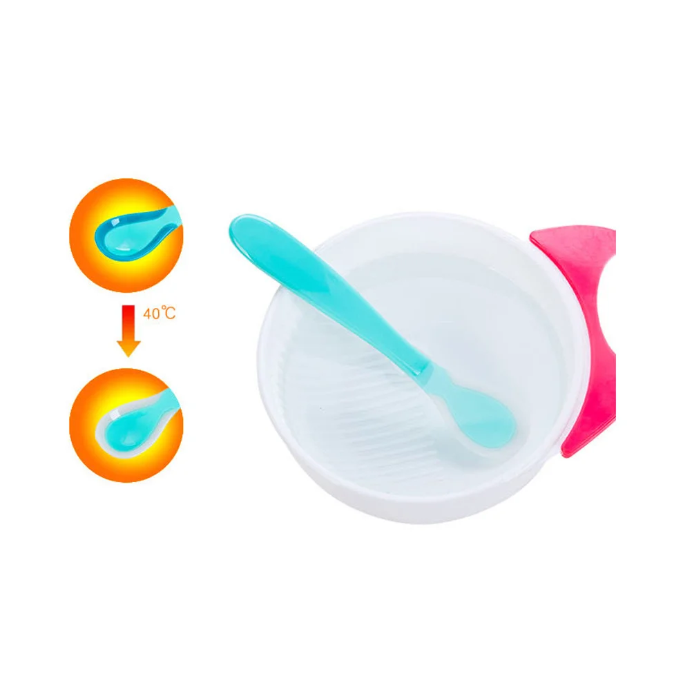 

2Pcs Baby Spoon Temperature Color Changing Heat Sensing Feeding Spoon Infant Safety Easy Grip Ergonomic Design