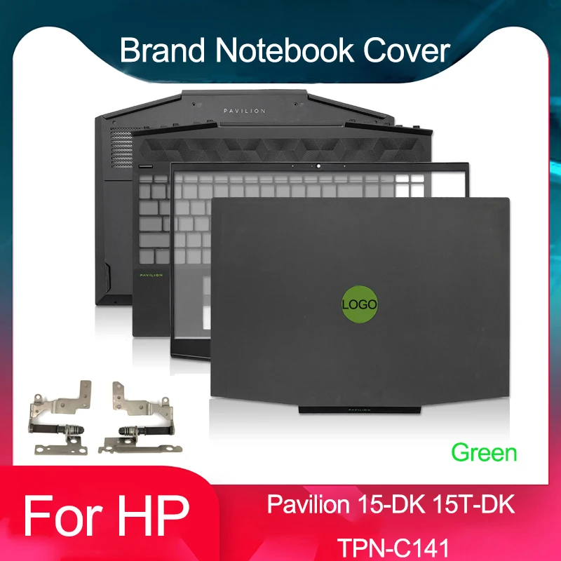 

New For HP Pavilion 15-DK 15T-DK TPN-C141 Laptop LCD Back Cover/Front Bezel/Hinges/Palmrest Upper Case/Bottom Case Green