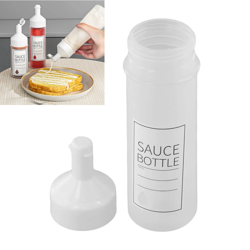 3pcs Condiment Squeeze Bottles Hot Sauces Olive Oil Bottles Ketchup Mustard Dispensers Kitchen Accessories Gadgets 250 - 450ML