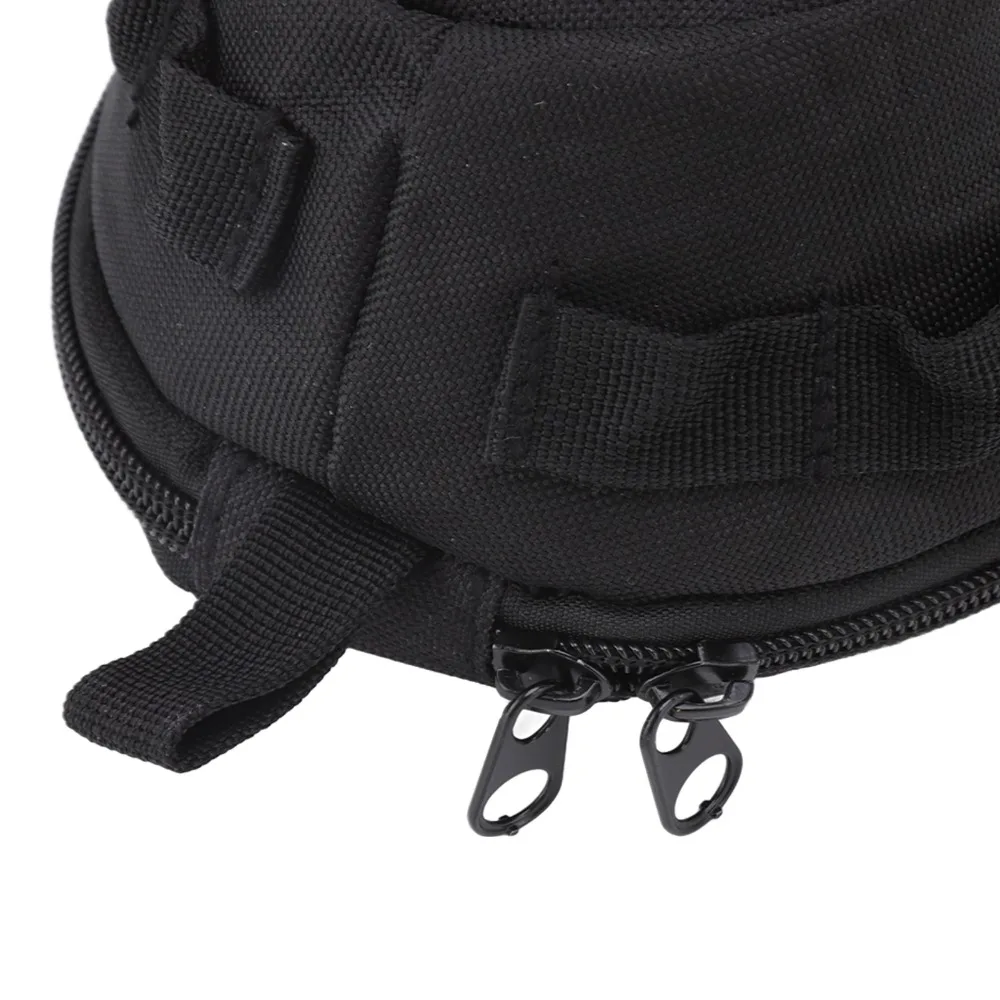 Oxford Fabric Camping Cookware Case Round Zippered Carrying Case Hard Shell Style Textured Fabric Protective Cover
