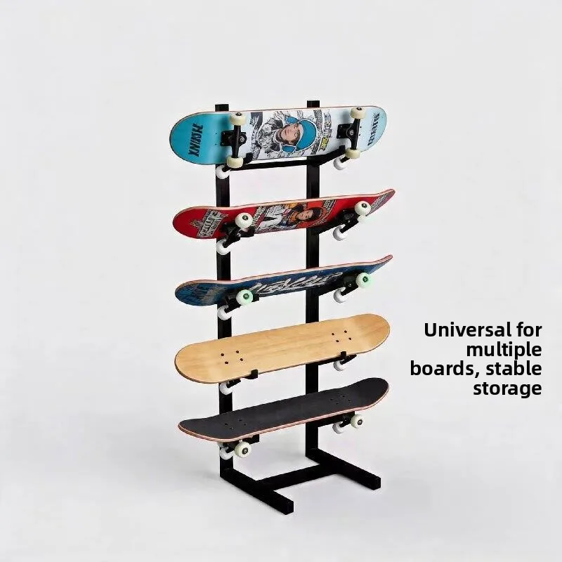 Multi-Layer Skateboard Storage Rack Snowboard Display Stand Children's Sports Equipment Floor Organizer Shelf Presentation