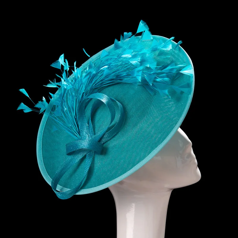 Veren Fascinator Hoed Voor Vrouwen Bruiloft Hoofddeksel Kerk Feest Hoofddeksels Dames Kenducky Race Fascinators Haarclip Hoofdband