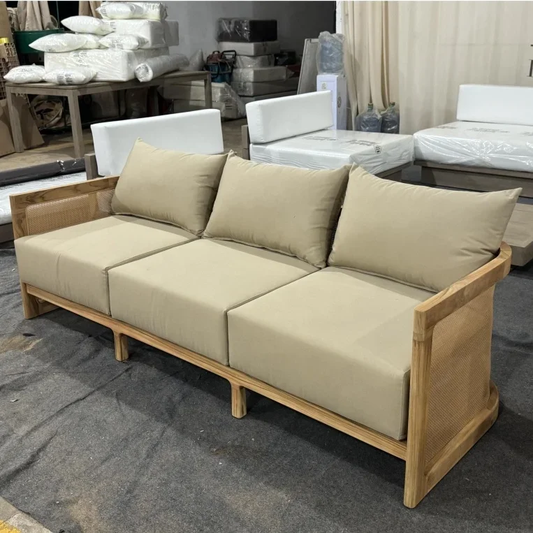 

A Luxury Furniture Lounge Suite Sofa Set Rattan Three Seat Sofa