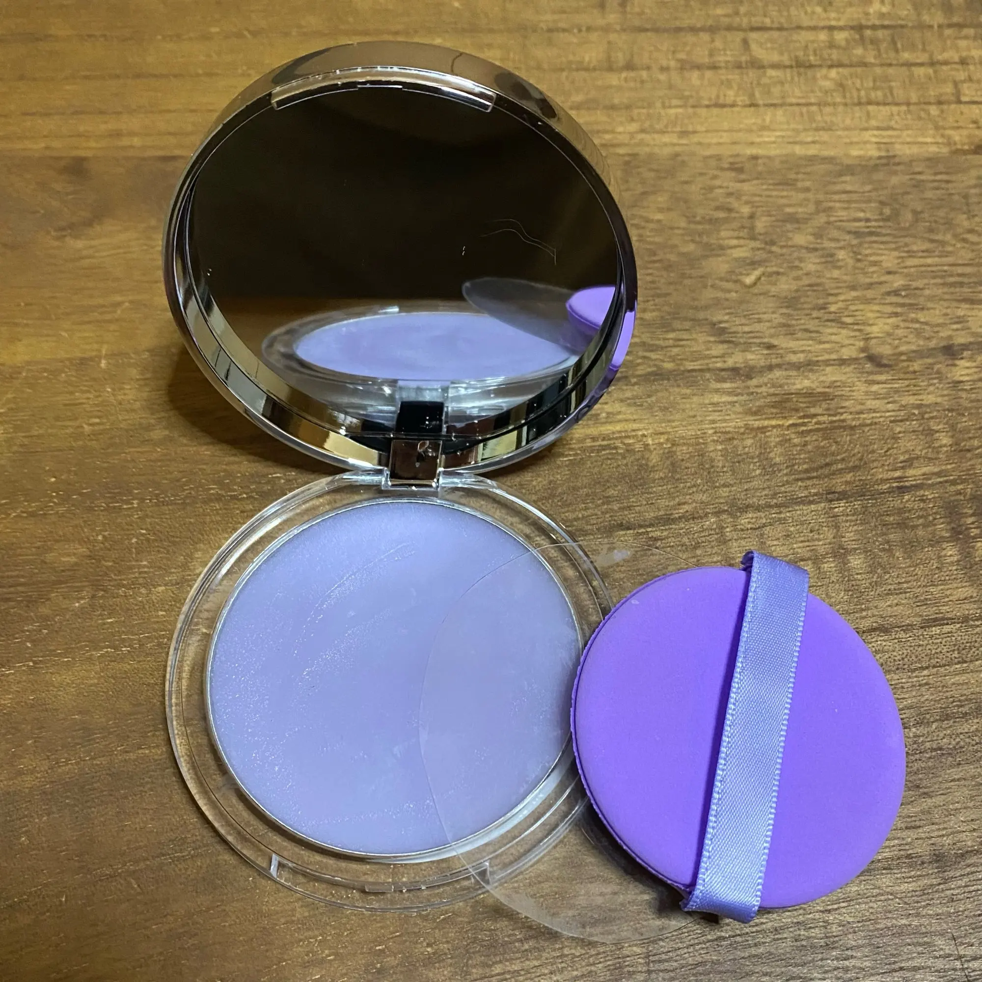 Lavender Pressed Powder Matte Powder Lasting Oil Control Full Coverage Face Compact Setting Powder Makeup Foundation Cosmetics photo review