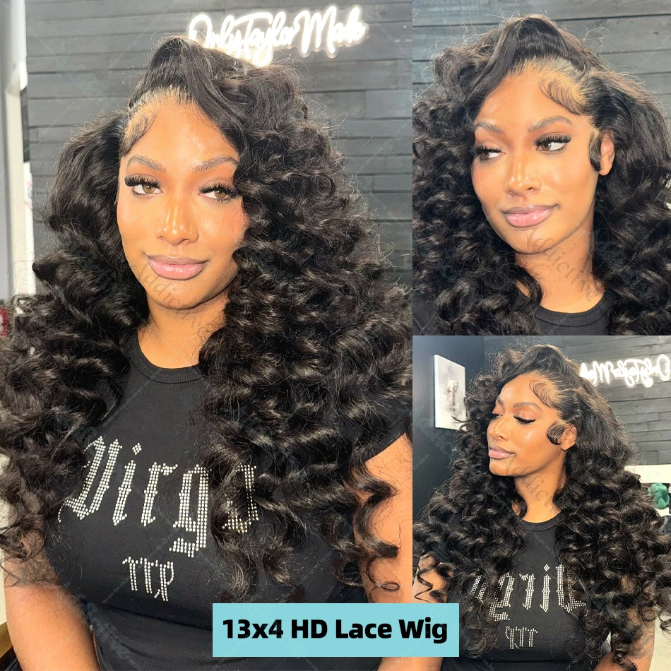 30 40 Inch Loose Wave 13x4 13x6 HD Lace Frontal Wig 180% Raw Hair Brazilian Deep Wave Curly Wigs Human Hair Preplucked For Women