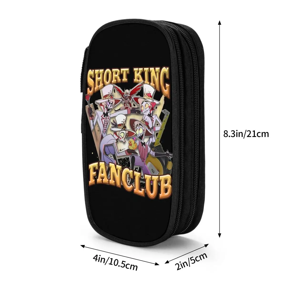 Imagem -03 - Estojos para Lápis Lucifer-short King Fanclub Hazbin Hotels Grandes Bolsas de Armazenamento Caneta para Meninas e Meninos Papelaria Criativa Presentes