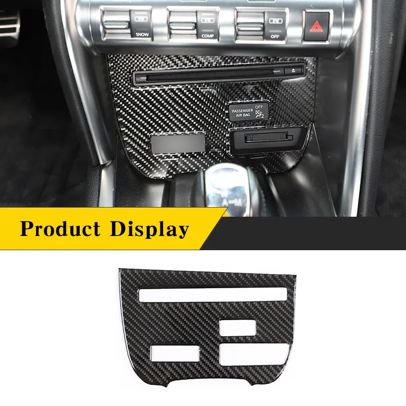 

For Nissan GTR R35 2008-2016 Real Carbon Fiber (Soft) Auto Stickers Central Control CD Panel Frame Car Interior Accessories