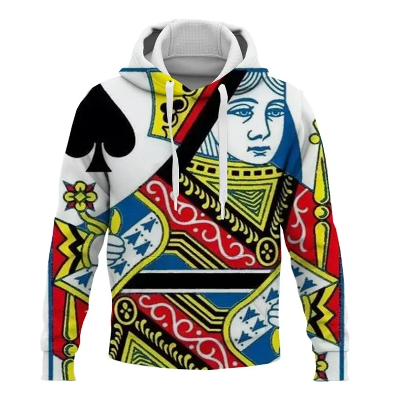 

Playing Cards Poker K A Print Hoodies Men/women Funny Hoodie Sweatshirt Male Clothes Boys/girls Harajuku Funny Jacket Coat Tops