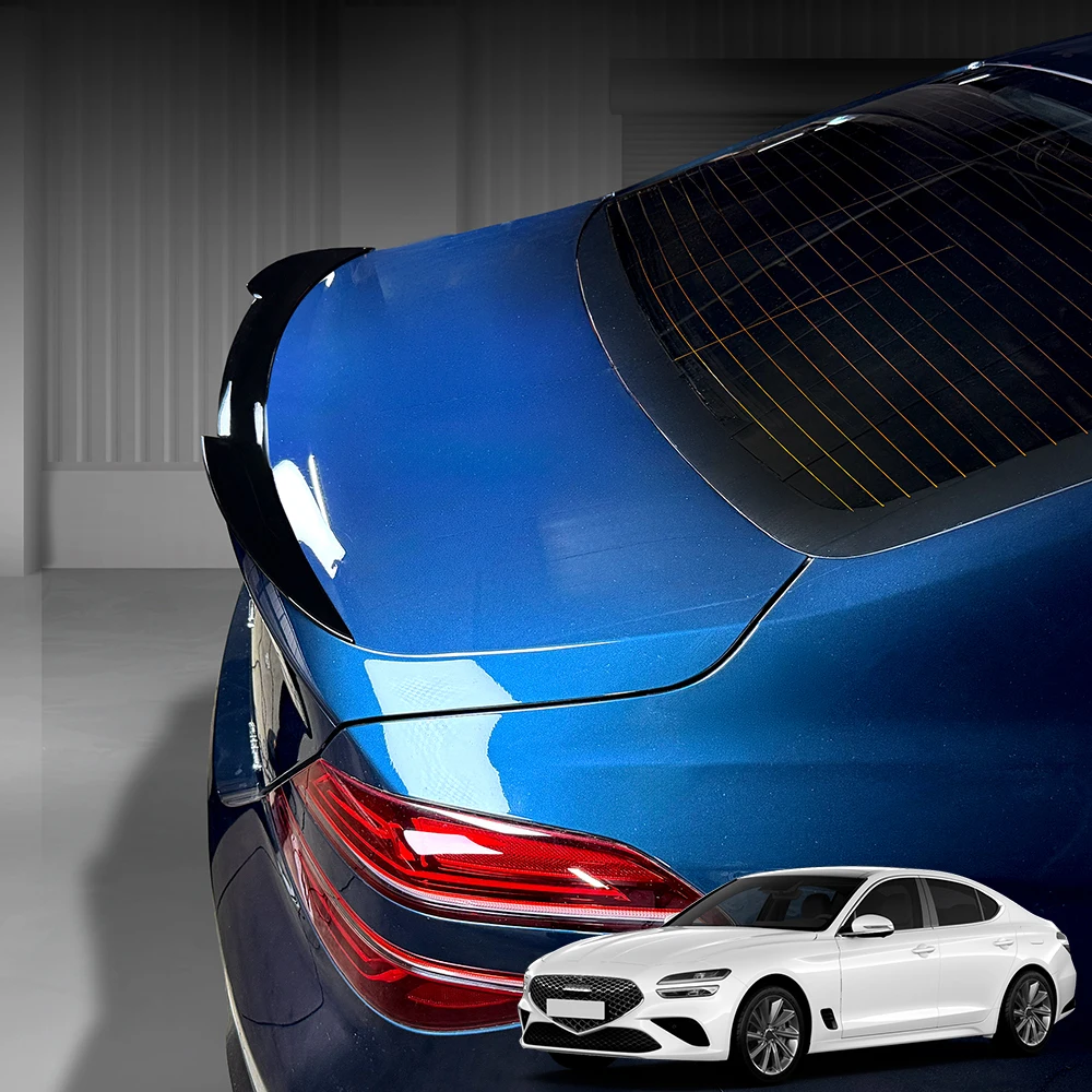 

LHD/RHD For Genesis G70 2020-2026 ABS Car Tuning Rear Roof Spoiler ABS Trim Strip Trunk Top Wing Lip Cover Car Accessories