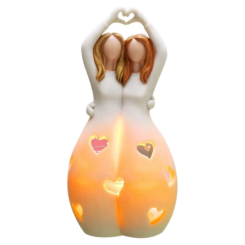 Gifts For Friend, Women- Candle Holder Warm LED Candle, Birthday Warm Gifts For Her, Mom, Best Friend, Female Friendship