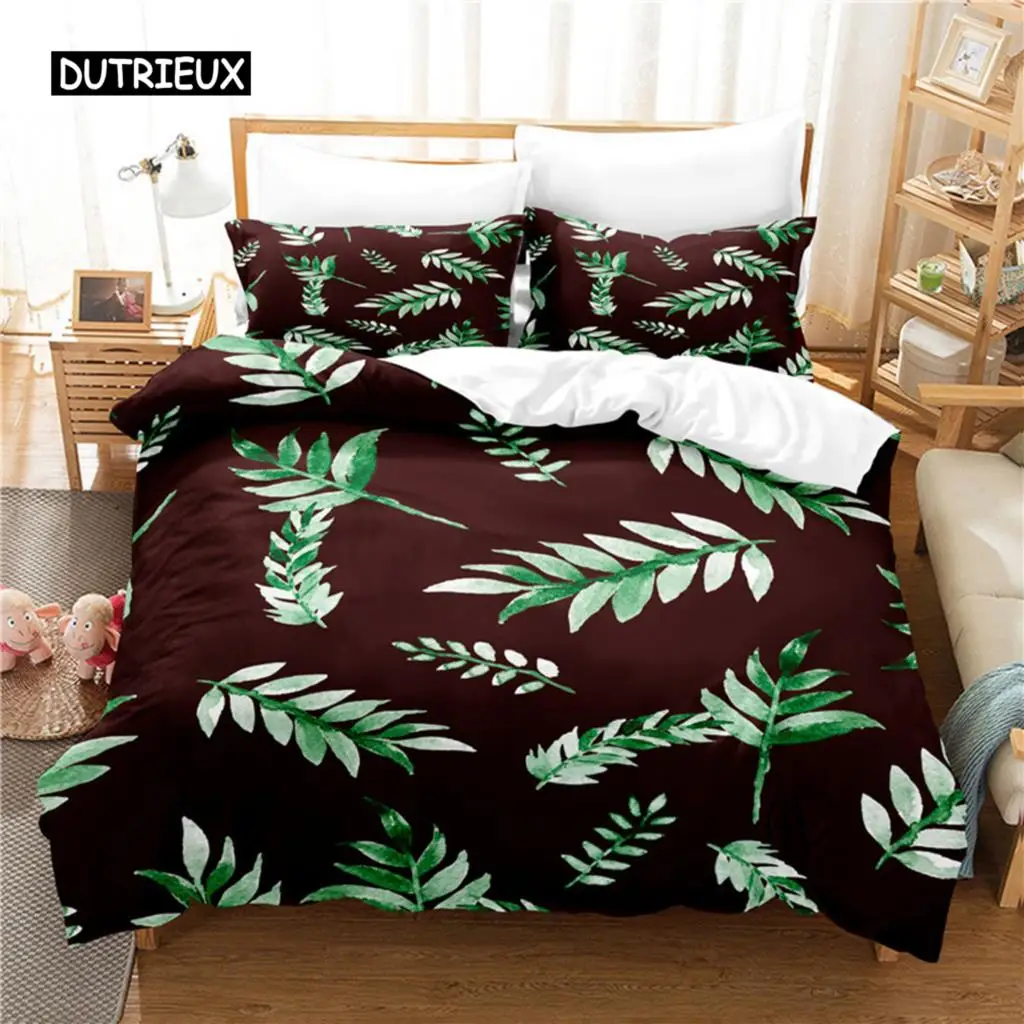 

Long Leaves Bedding Set Duvet Cover Set 3d Bedding Digital Printing Bed Linen Queen Size Bedding Set Fashion Design