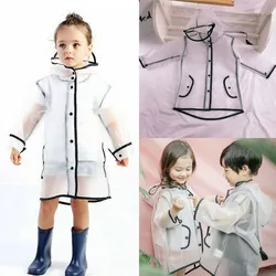 Kids Raincoat Waterproof Rain Poncho Clear Transparent Children Kindergarten School Student Rainsuit Protective Poncho Covers