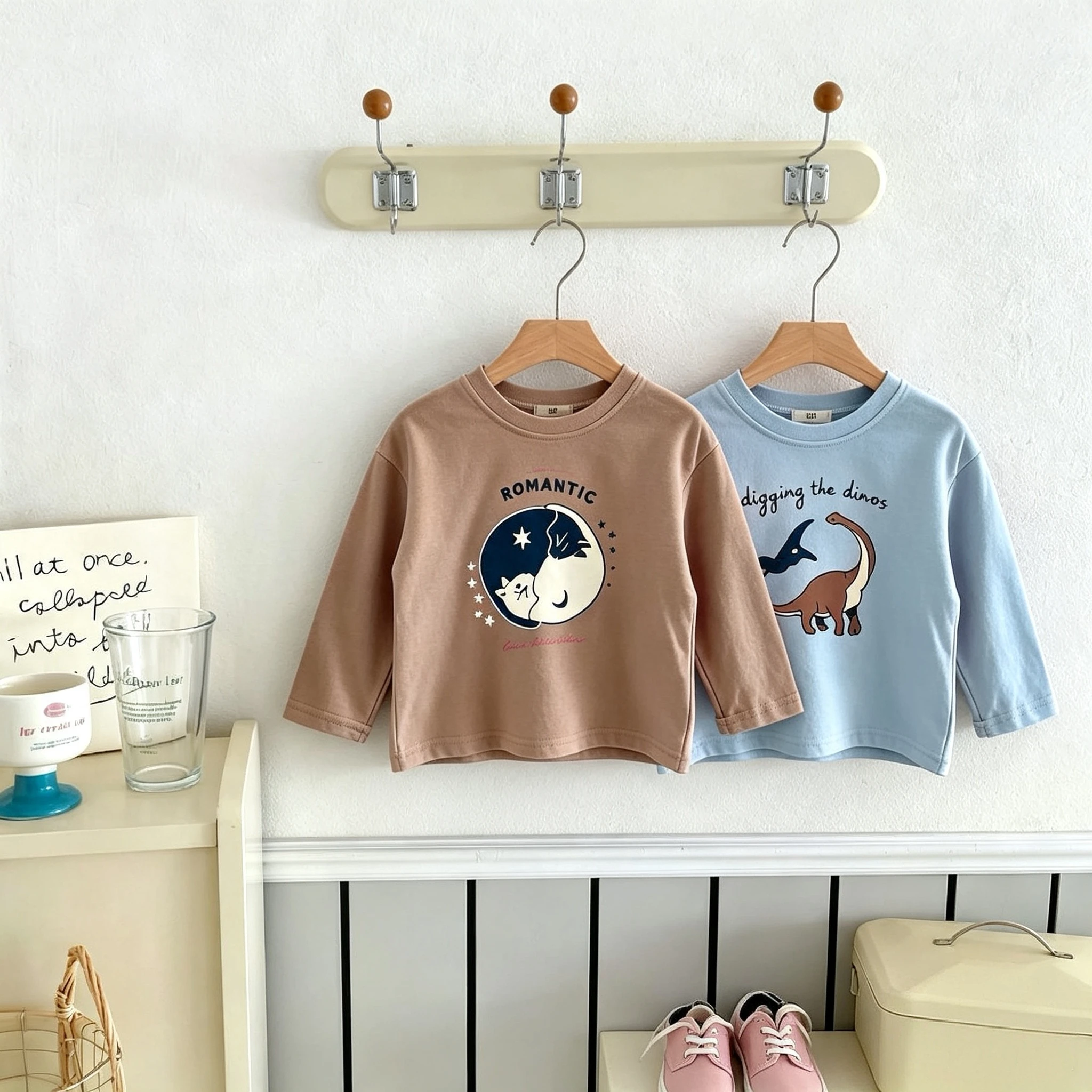 Korean Fashion Baby Girl Boy Long Sleeve Tshirts Tops Autumn Clothes Simple Versatile Kids Bottoming Shirt Toddler O-neck Blouse