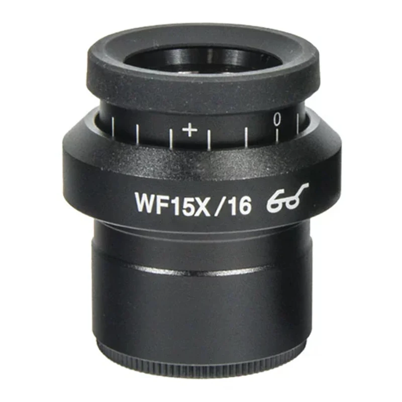 One Pair Adjustable WF15X High Eye-Point Eyepiece Wide Field 16mm For Binocular Trinocular Stereo Microscope 30MM Installation