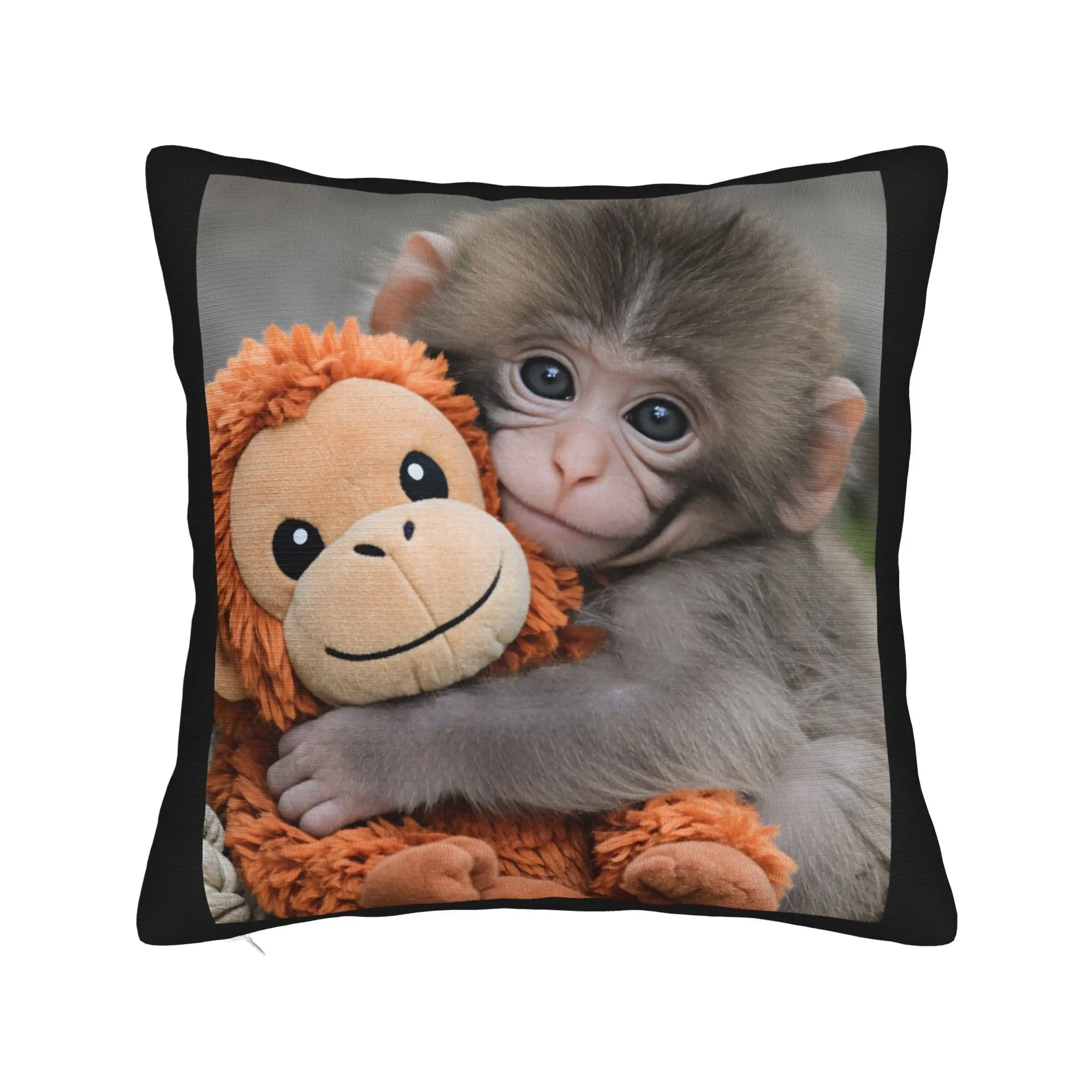 2026 Team Monkey Baby Punch Pillow Case  Design Pillow Cover For Living Room Bed Chair Cute Funny Pillowcases