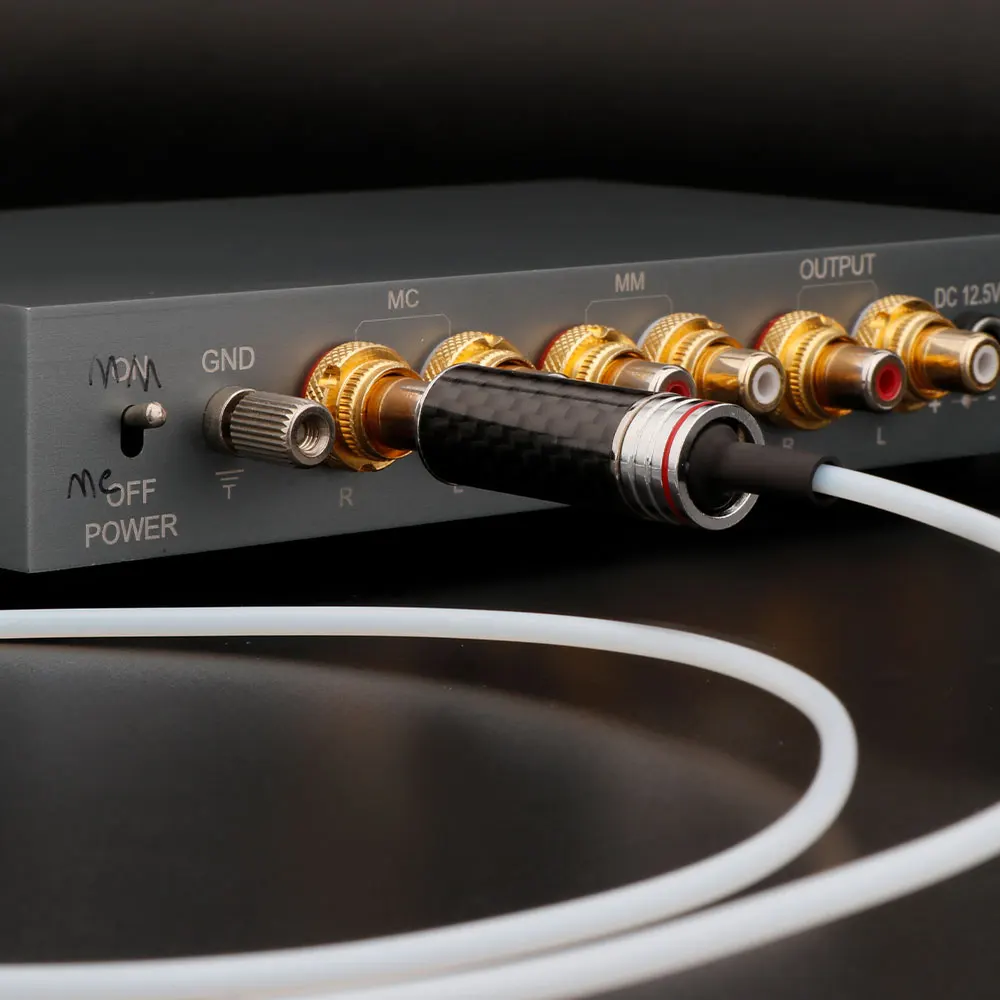 High-end Sterling Silver HiFi RCA to banana Connectors Audio Cable for GND Amplifier Decoder Speaker Tuning Box Grounding Box