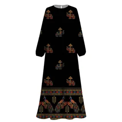 African Dresses Ramadan Islamic Clothing For Women Dubai Abaya Turkey Arabic Muslim Black Dress Robe Musulmane Femme Vestidos