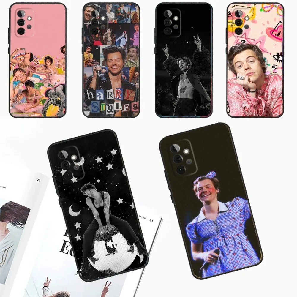 H-HaRRyS-S Singer S-Styles-S Phone Case For Samsung Galaxy A13,A21s,A22,A31,A32,A52,A53,A71,A80,A91 Soft Black Phone Cover