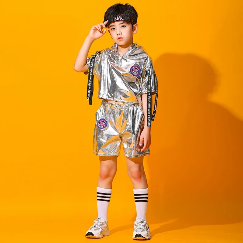 스트리트 댄스 코스튬 소년 소녀 워킹 의류, 기술 느낌 공연 의류, 재즈 댄스 어린이 공연 의류