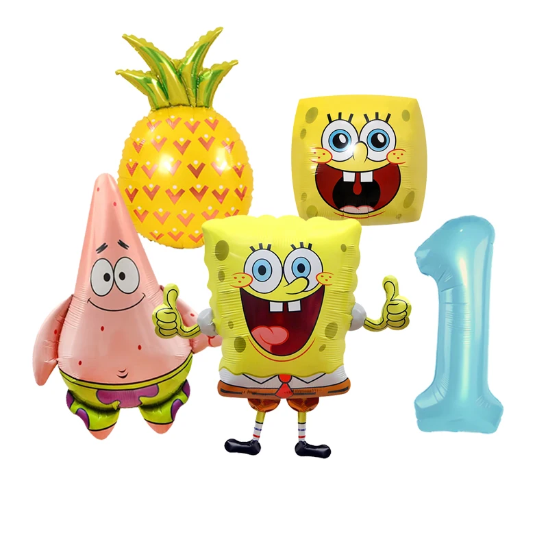 SpongeBob Theme Party Decor Balloons Kids Birthday Baby Shower Balloon Kit