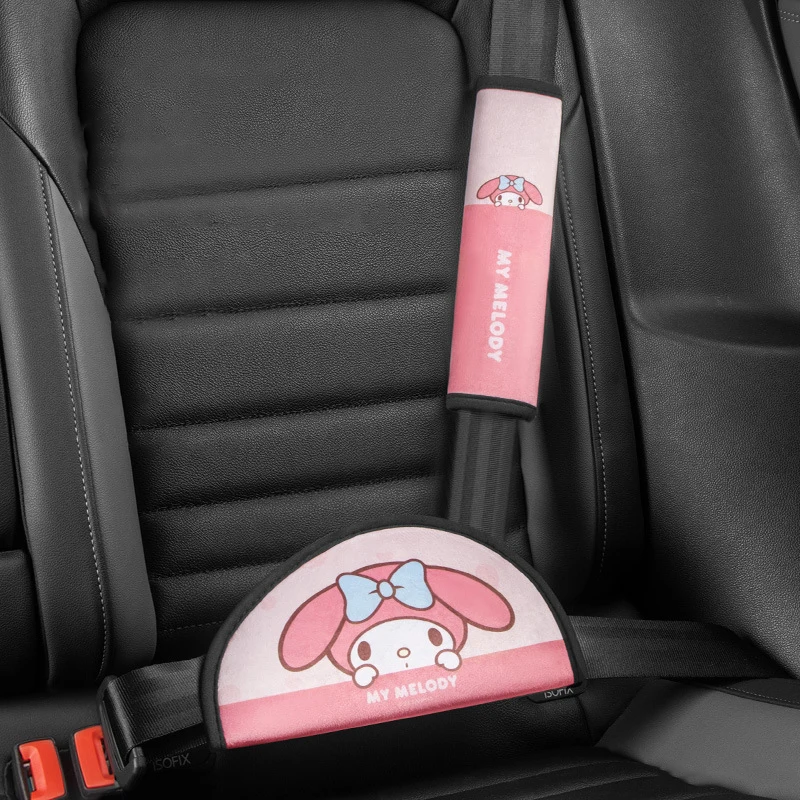 Sanrio Car Seat Belt Shoulder Pad Child Seat Belt Anti-Stranglehold Cover Cute Cartoon My Melody Car Genuine Accessories Gift