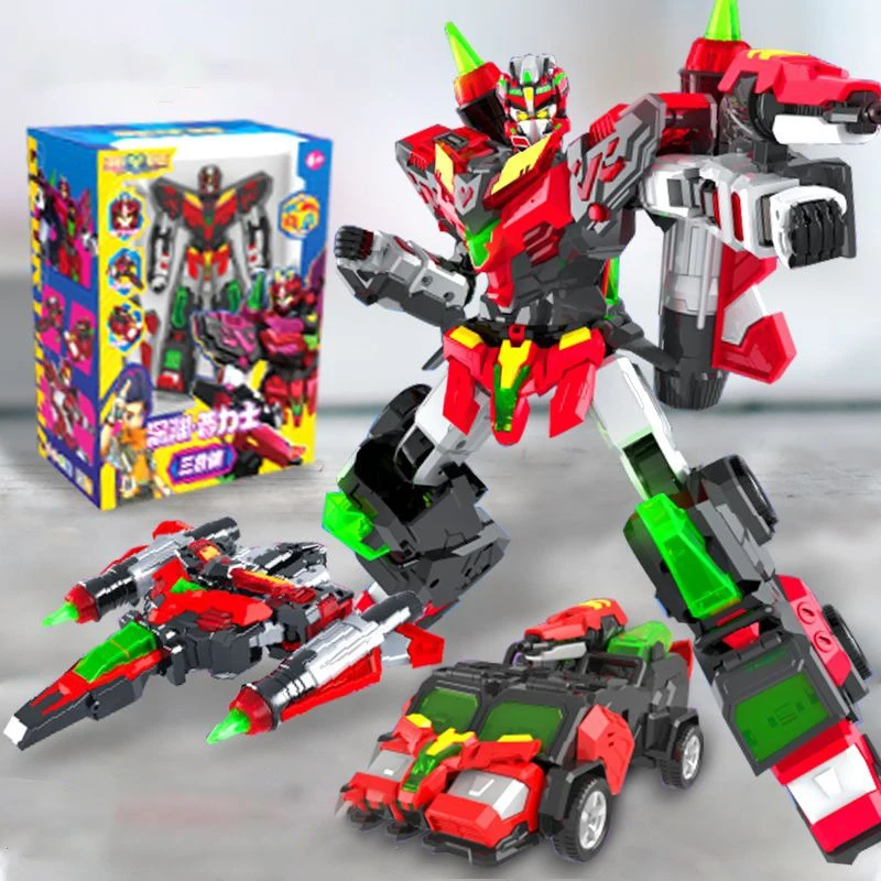 Glory Alliance 4 Transforming Robot Shapeshifting League Toys 3 en 1, vehículo deformado combinado, figuras Mecha, regalo para niños