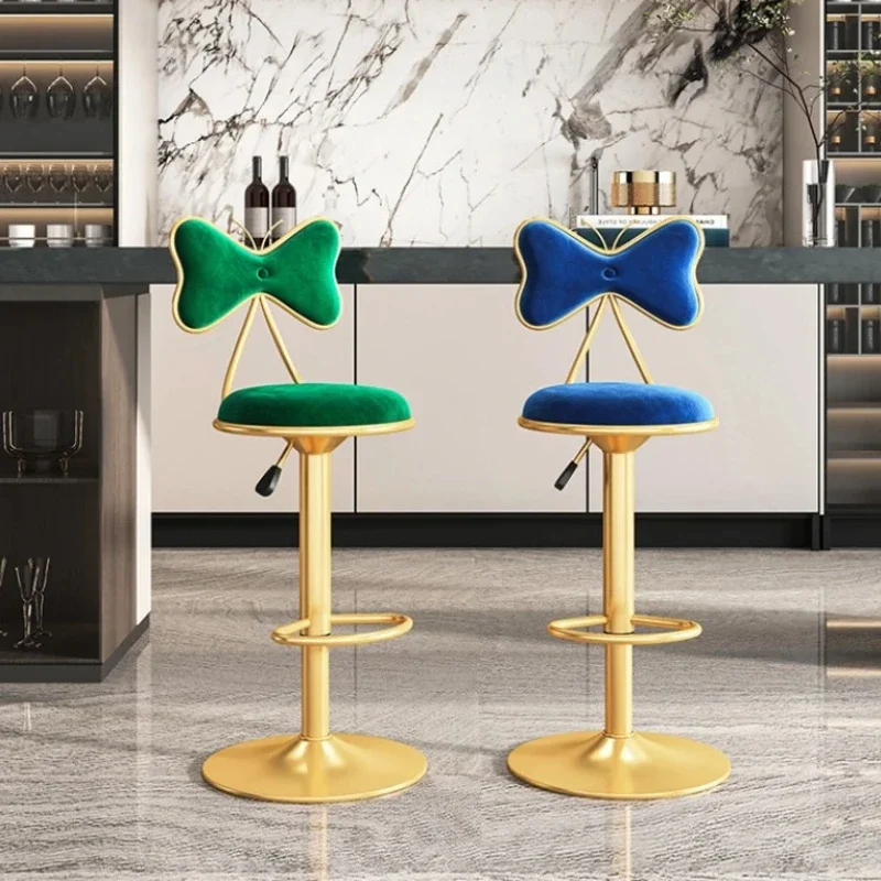 Salon Modern Bar Sandalyeleri Yatak Odası Ayarlanabilir Oturma Odası Lüks Bar Tabureleri Metal Minimalist Silla Alta Para Barra Ev Mobilyaları