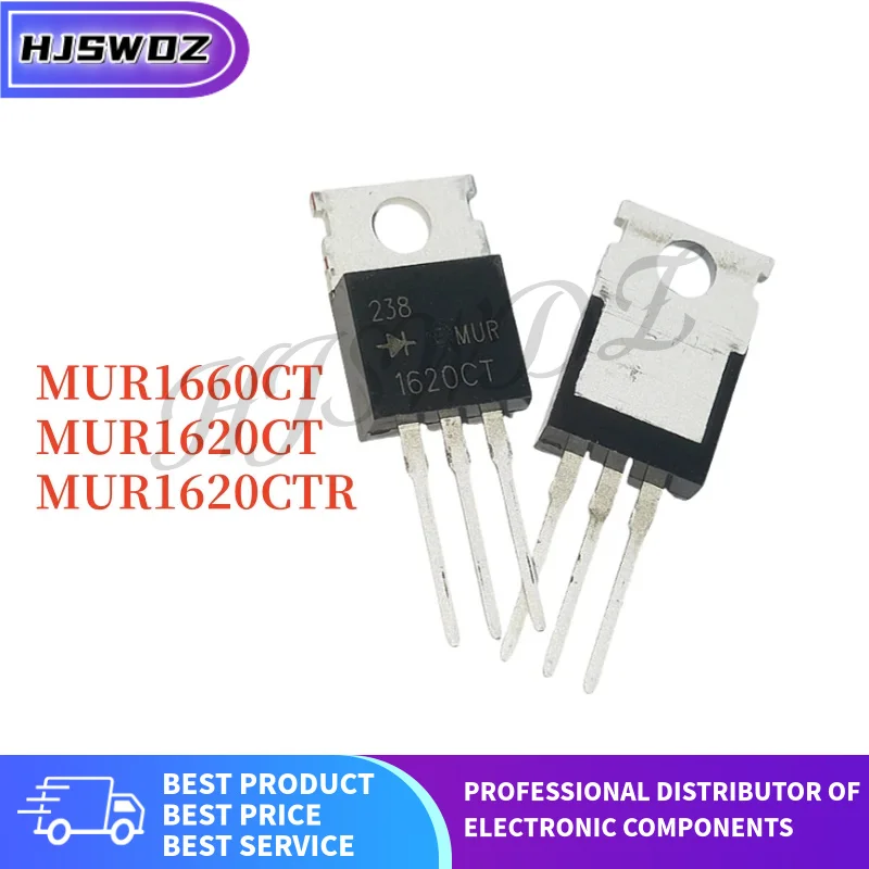 

10pcs New MUR1620CT 1620CT MUR1620CTR 1620CTR TO-220 MUR1660CT 1660CT Chips electronic transistor High-power In Stock