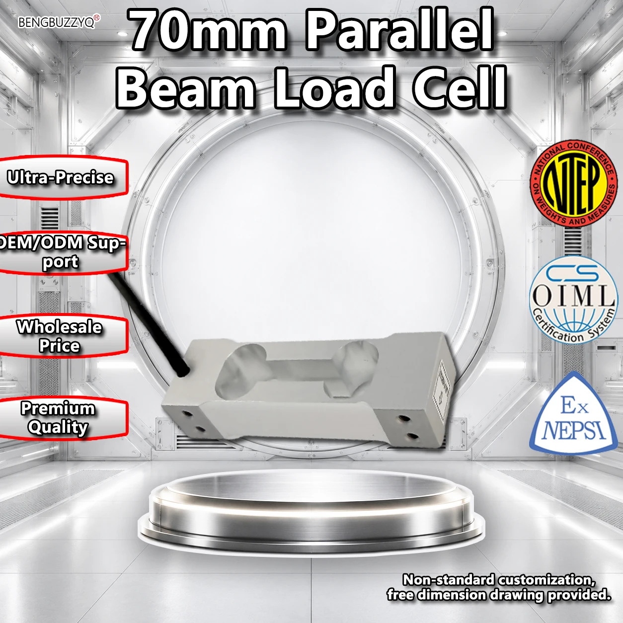 Mavin Micro Single Point Weighing Sensor 70mm Load Cell 0.3-10kg Aluminum Transducer for Kitchen & Jewelry Scales